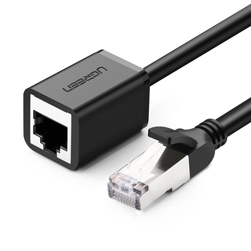 Kabel sieciowy UGREEN przedłużacz Ethernet RJ45, Cat. 6, FTP, z metalową wtyczną 2m, (czarny)