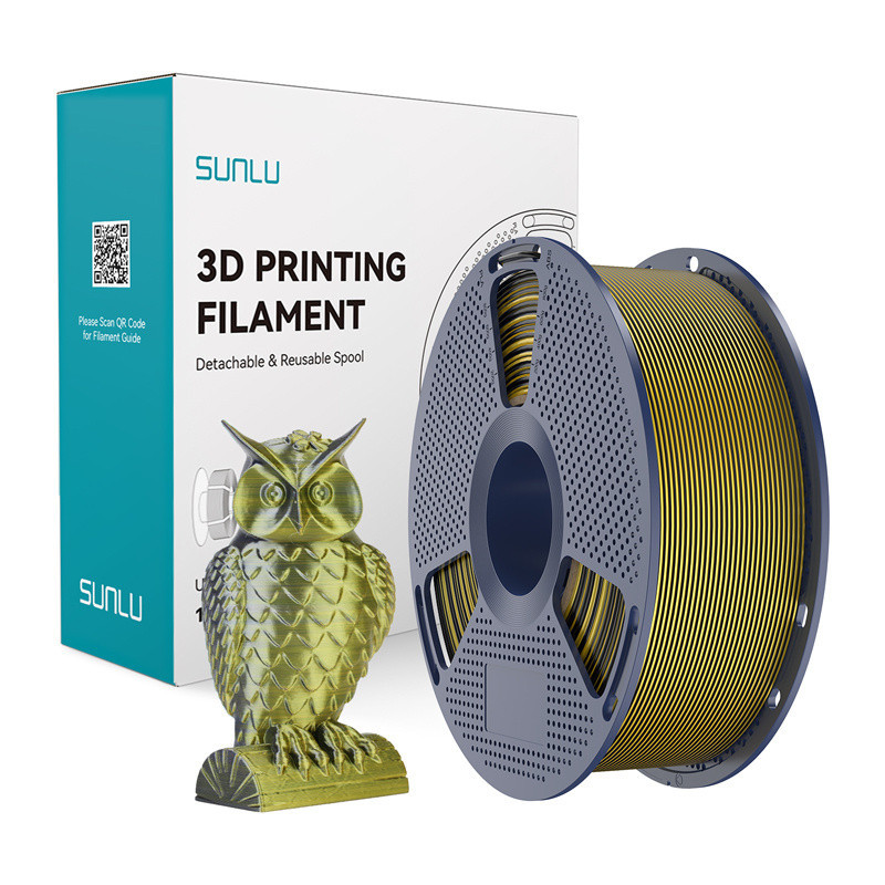 Sunlu Filament SUNLU PLA+ Silk Dual Color 1.75mm 1kg (czarno-złoty) //