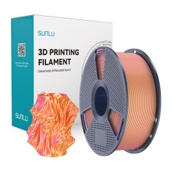 Sunlu Filament SUNLU PLA+ Silk Dual Color 1.75mm 1kg (różowo-złoty) //