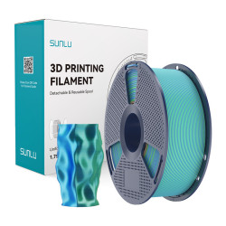 Sunlu Filament SUNLU PLA+ Silk Dual Color 1.75mm 1kg (niebiesko-zielony) //