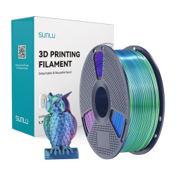 Sunlu Filament SUNLU PLA+ Silk Tri-Color 1.75mm 1kg (niebiesko-zielono-fioletowy) //