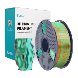 Sunlu Filament SUNLU PLA+ Silk Tri-Color 1.75mm 1kg (pomarańczowo-niebiesko-zielony) //