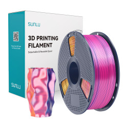 Sunlu Filament SUNLU PLA+ Silk Tri-Color 1.75mm 1kg (czerwono-żółto-niebieski) //