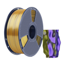 Sunlu Filament SUNLU PLA+ Silk Tri-Color 1.75mm 1kg (czarno-złoto-fioletowy) //
