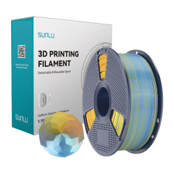 Sunlu Filament SUNLU PLA+ Silk Forth-Color 1.75mm 1kg (niebiesko-fioletowo-pomarańczowo-żółty) //