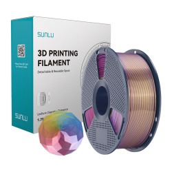 Sunlu Filament SUNLU PLA+ Silk Forth-Color 1.75mm 1kg (niebiesko-fioletowo-czerwono-złoty) //