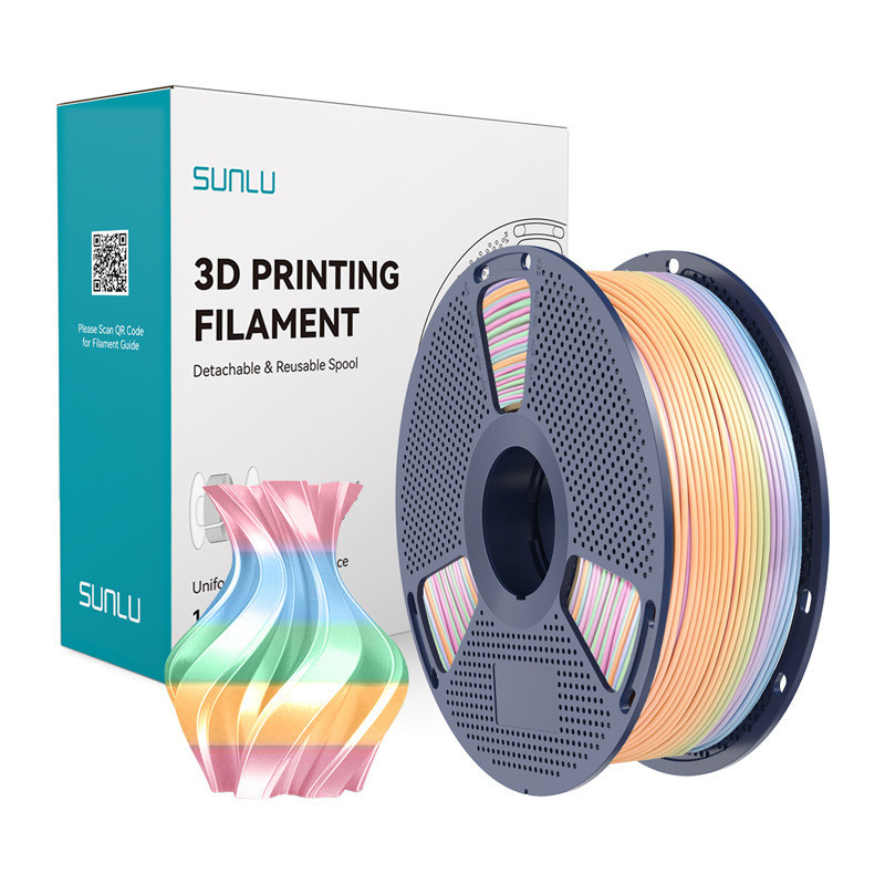 Sunlu Filament SUNLU PLA+ Silk 1.75mm 1kg Rainbow 04 //