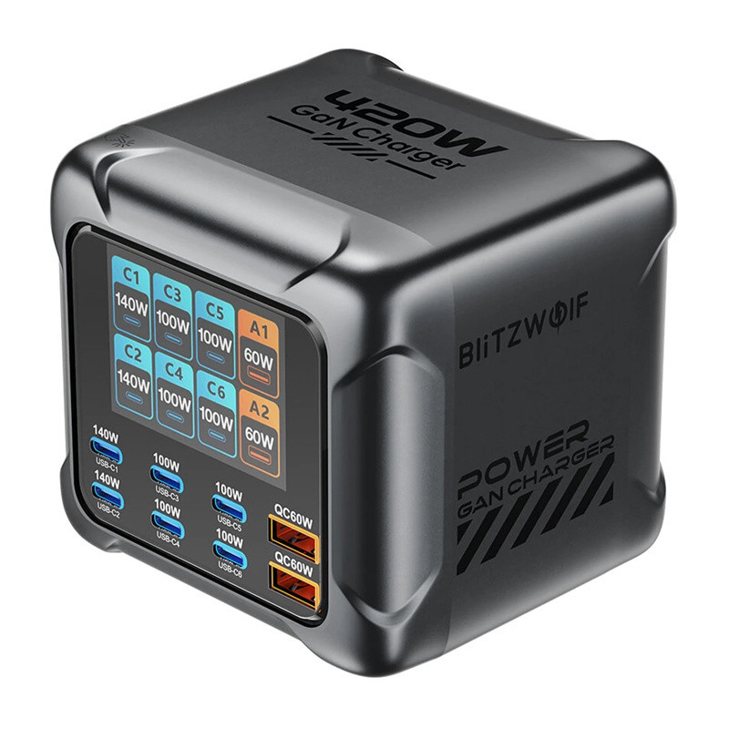 BliTZWOlF Ładowarka Blitzwolf BW-S33 420W, 8 portów //