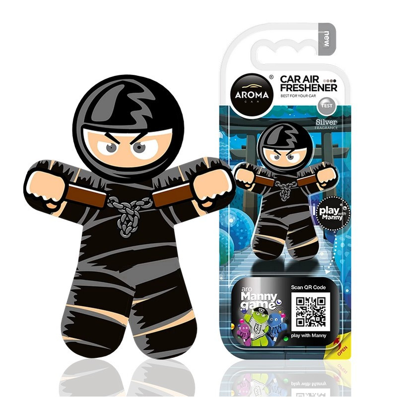 AROMA CAR MANNY - NINJA silver Odświeżacz do samochodu