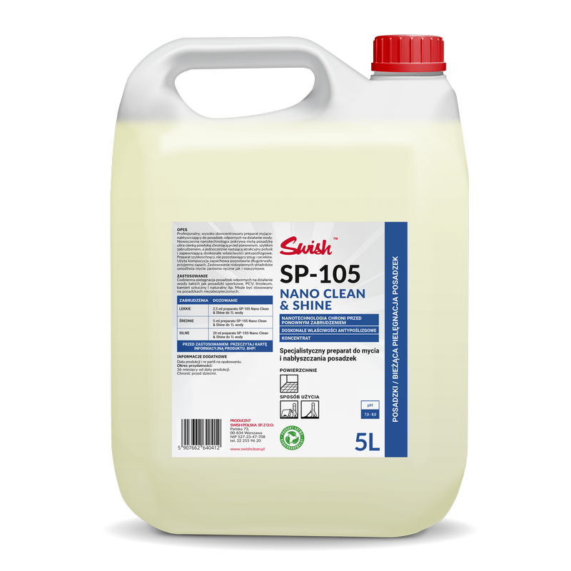 SWISH SP-105 Nano Clean & Shine 5L - antypoślizgowy i nabłycza podłogi