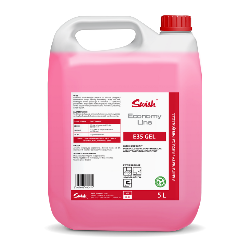 SWISH E35 GEL 5L - kwasowy żel do WC