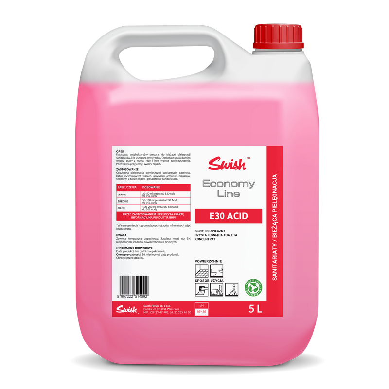 SWISH E30 Acid 5L - kwasowy produkt do łazienek