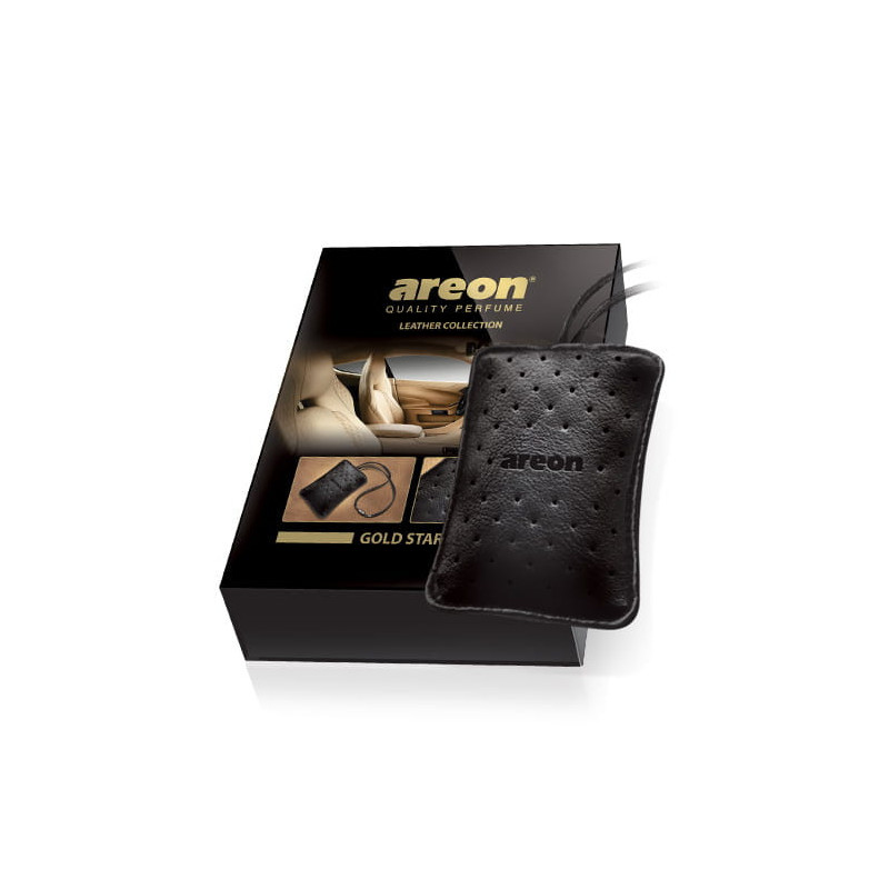 AREON Leather GOLD STAR - zapach w skorzanym woreczku