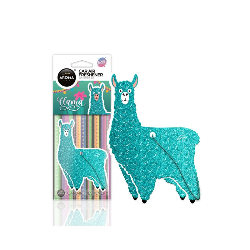 LAMA  Celulozowa zawieszka do auta AROMA CAR LLAMA - GLITTER SERIES