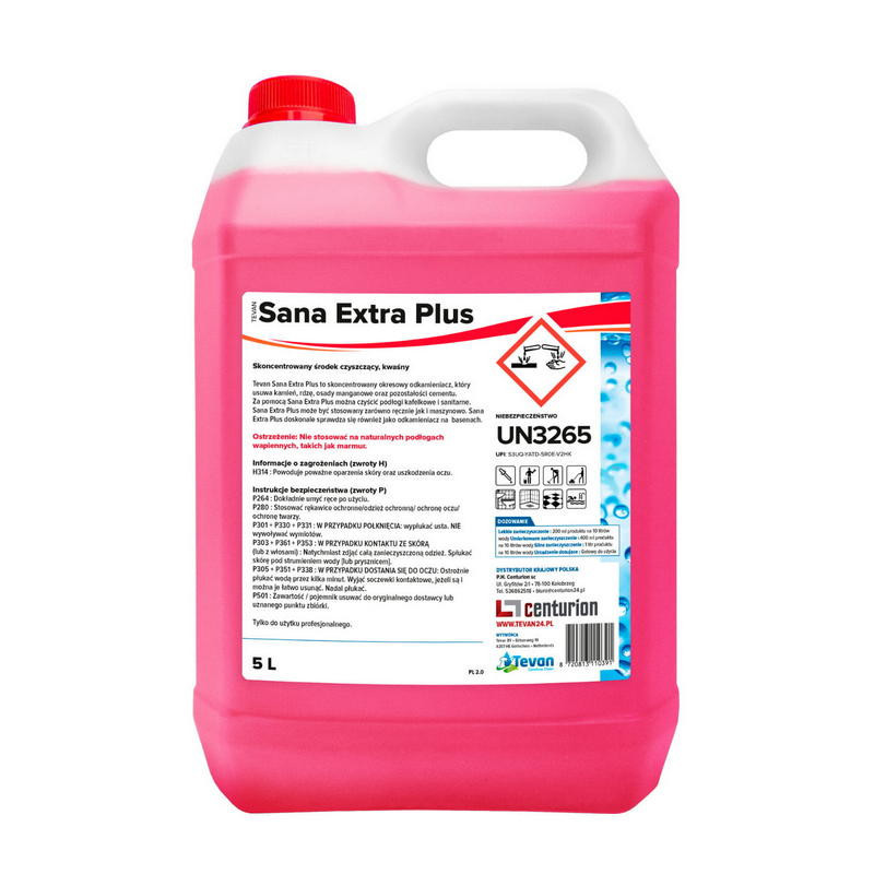 Tevan Sana Extra Plus 5L - Koncentrat odkamieniacz usuwa rdzę