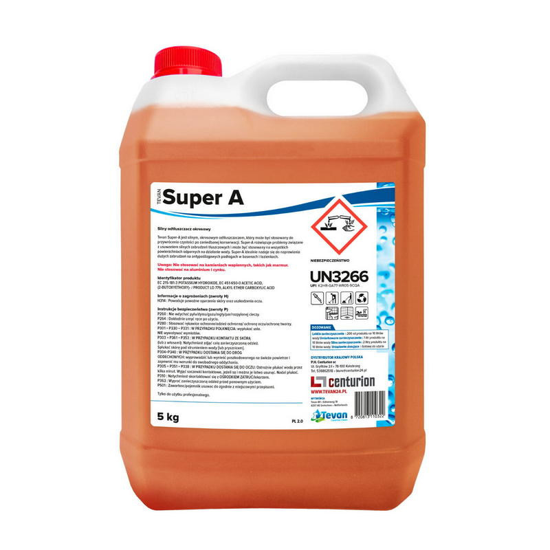 Tevan Super-A 5kg - Płyn koncentrat do usuwania tłuszczu