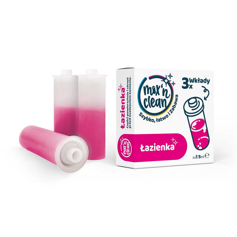 Mix'n Clean Łazienka zapas 3 szt - różowe kapsułki