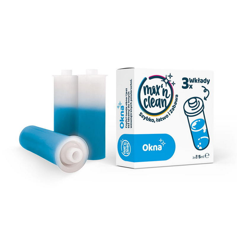 Mix'n Clean Okna zapas 3 szt - niebieskie kapsułki