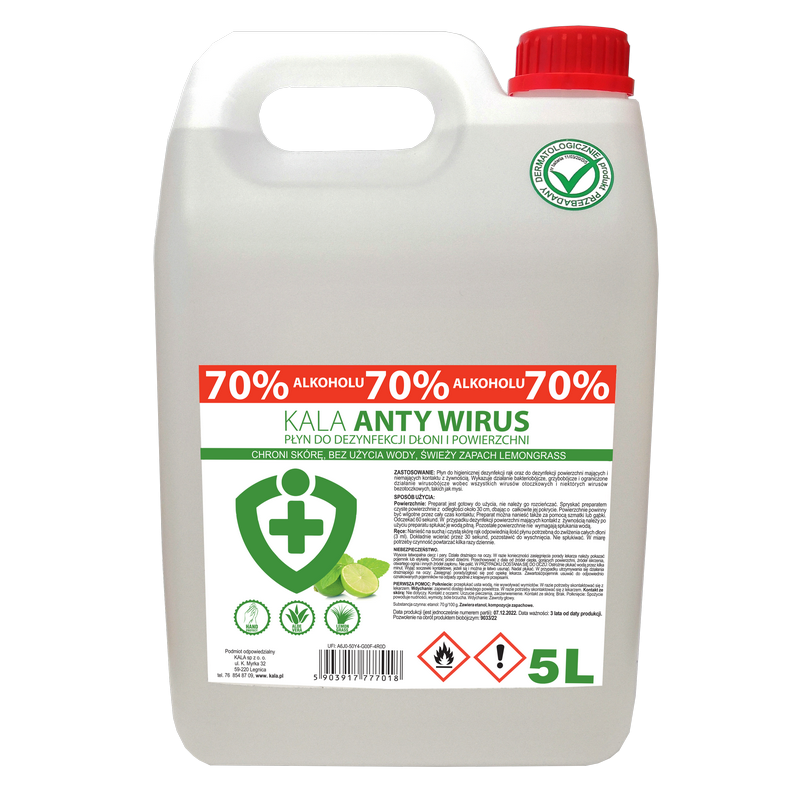 KALA AntyWirus płyn do dezynfekcji Trawa Cytrynowa 5L