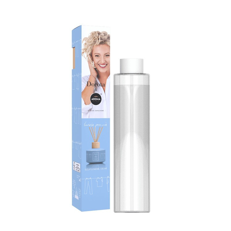 ŚWIEŻE PRANIE refill patyczków zapachowych AROMA Home&Dorota 100ml