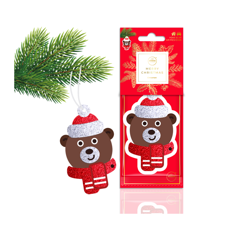 BEAR CINNAMON Zawieszka zapachowa AROMA Car celuloza Misio cynamon