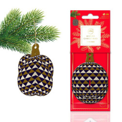 BAUBLE NAVY BLUE&GOLD WINTER FOREST Zawieszka zapachowa 3D AROMA Car celuloza Szyszka zapach leśny