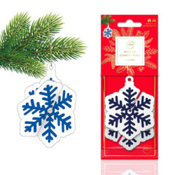 SNOWFLAKE BLUE MULLED WINE Zawieszka zapachowa 3D AROMA Car celuloza Niebieski Płatek Śniegu Grzane Wino
