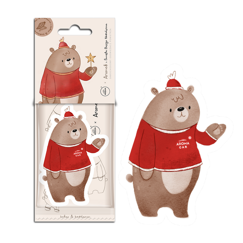 Aromek KAKAO I KARDAMON zawieszka zapachowa AROMA Car celuloza