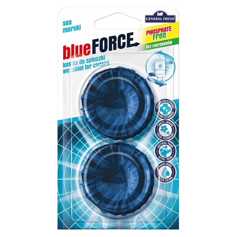 Okrągła kostka do spłuczki MORSKI – Blue-FORCE 2szt