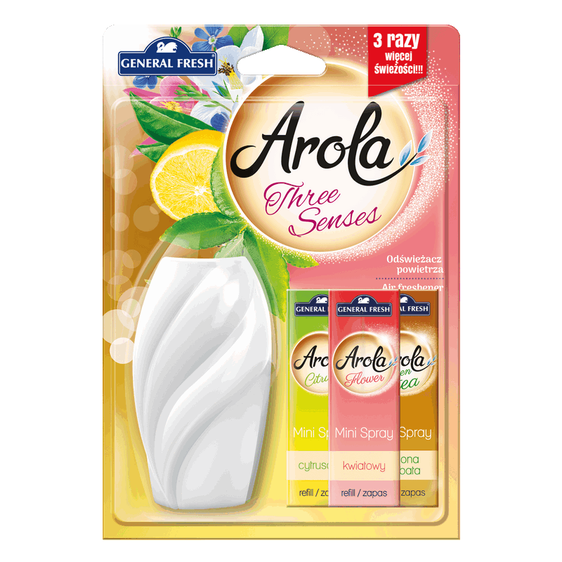 Odświeżacz Mini Spray THREE SENSES trzy zapachy Ge