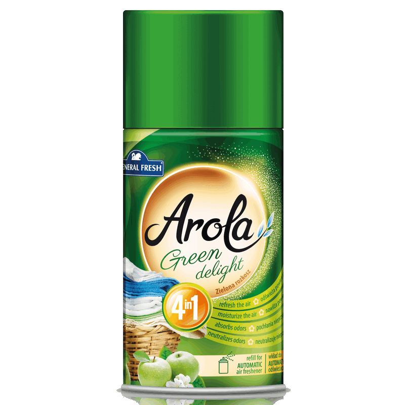 Wkład do automatycznego odświeżacza ZIELONA ROZKOSZ puszka 250 ml AROLA General Fresh green delight