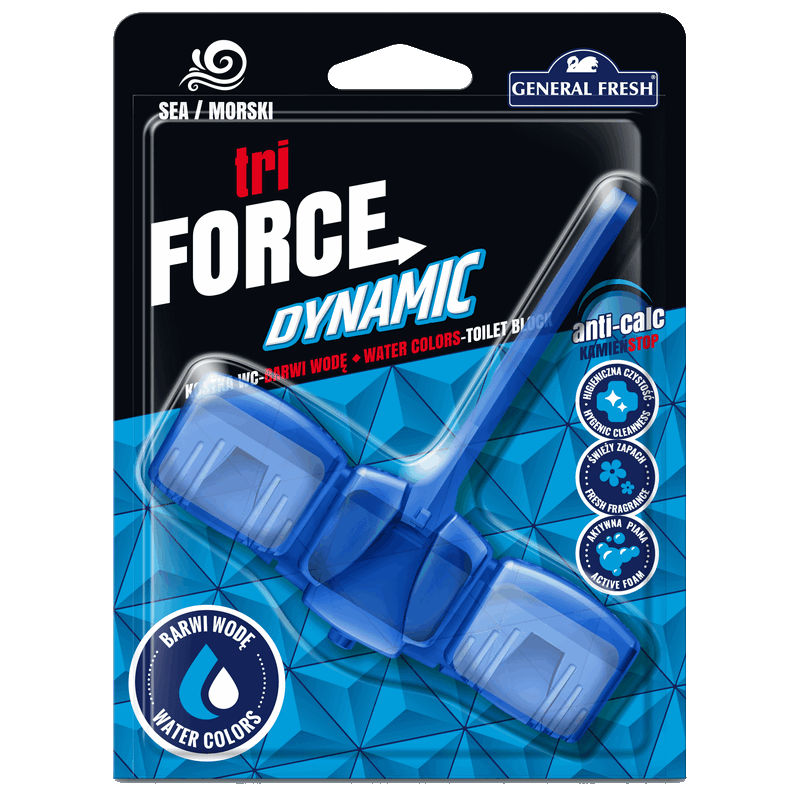 MORZE Zawieszka barwiąca wodę w WC Tri-FORCE DYNAMIC General Fresh 1szt