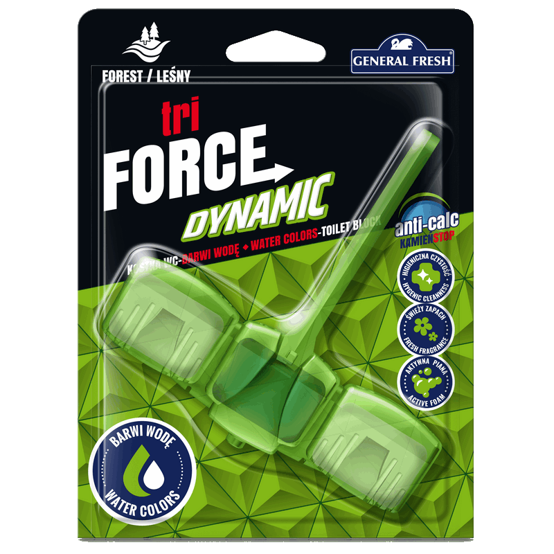 LAS Zawieszka barwiąca wodę w WC Tri-FORCE DYNAMIC General Fresh 1szt