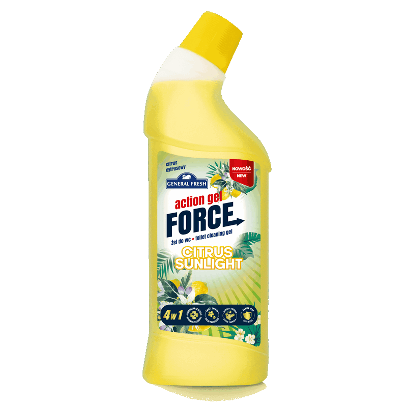 CYTRUSOWY Zapachowy żel do WC Action Gel Force citrus sunlight General Fresh 1L
