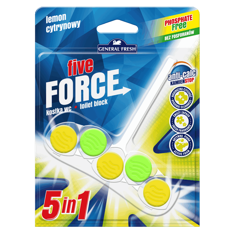 CYTRYNOWA Kostka do WC Five-FORCE General Fresh 1 Szt.