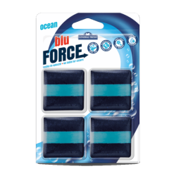 Kwadratowa Kostka do spłuczki MORSKA - Blu-Force 4szt General Fresh CZTEROPAK