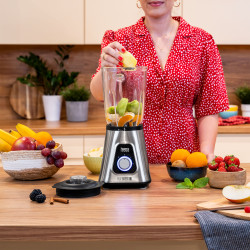 Teesa Blender Kielichowy Easy Expert Go 1300W , Szklany Kielich 1,5L + Kubek Podróżny 600 Ml [[