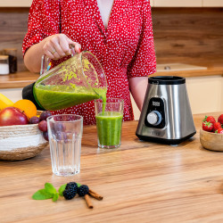 Teesa Blender Kielichowy Easy Expert Go 1300W , Szklany Kielich 1,5L + Kubek Podróżny 600 Ml [[