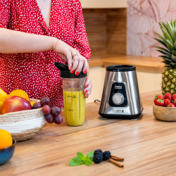 Teesa Blender Kielichowy Easy Expert Go 1300W , Szklany Kielich 1,5L + Kubek Podróżny 600 Ml [[