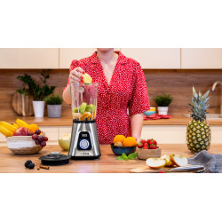 Teesa Blender Kielichowy Easy Expert Go 1300W , Szklany Kielich 1,5L + Kubek Podróżny 600 Ml [[