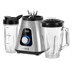 Teesa Blender Kielichowy Easy Expert Go 1300W , Szklany Kielich 1,5L + Kubek Podróżny 600 Ml [[