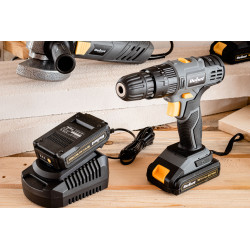 Rebel Akumulatorowa Wiertarko-Wkrętarka Udarowa 20V 2A Box [[