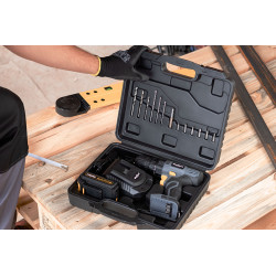 Rebel Akumulatorowa Wiertarko-Wkrętarka Udarowa 20V 2A Box [[