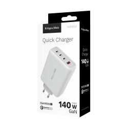 Krüger&Matz Ładowarka Sieciowa Kruger&Matz 140 W Gan Z Funkcją Quick Charge I Power Delivery [[
