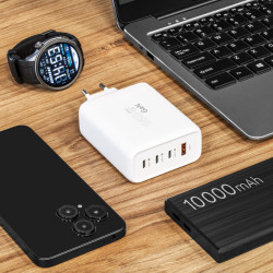 Krüger&Matz Ładowarka Sieciowa Kruger&Matz 140 W Gan Z Funkcją Quick Charge I Power Delivery [[