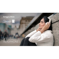 Krüger&Matz Bezprzewodowe Słuchawki Nauszne Kruger&Matz Model Street 3 Wireless, Kolor Grafitowy [[