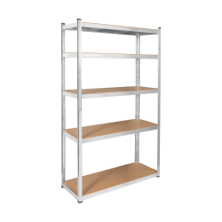 Rebel Regał Metalowy Magazynowy 205X120X45 Srebrny Rebel [[