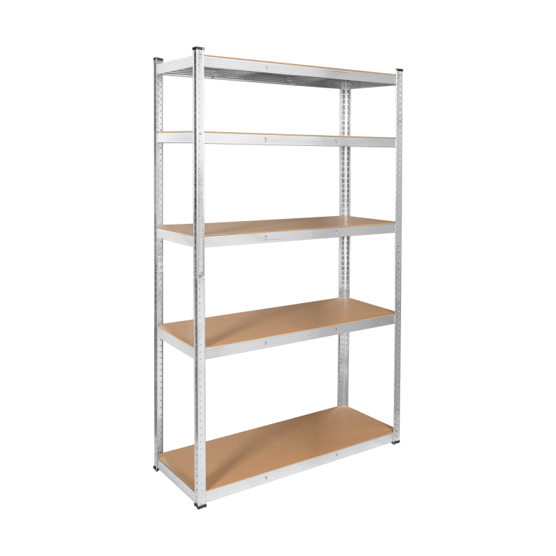 Rebel Regał Metalowy Magazynowy 205X120X45 Srebrny Rebel [[