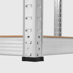 Rebel Regał Metalowy Magazynowy 205X120X45 Srebrny Rebel [[