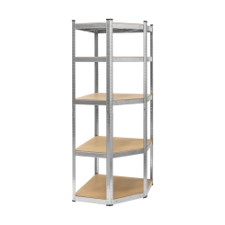 Rebel Regał Metalowy Magazynowy Narożny 180X40X70 Srebrny Rebel [[